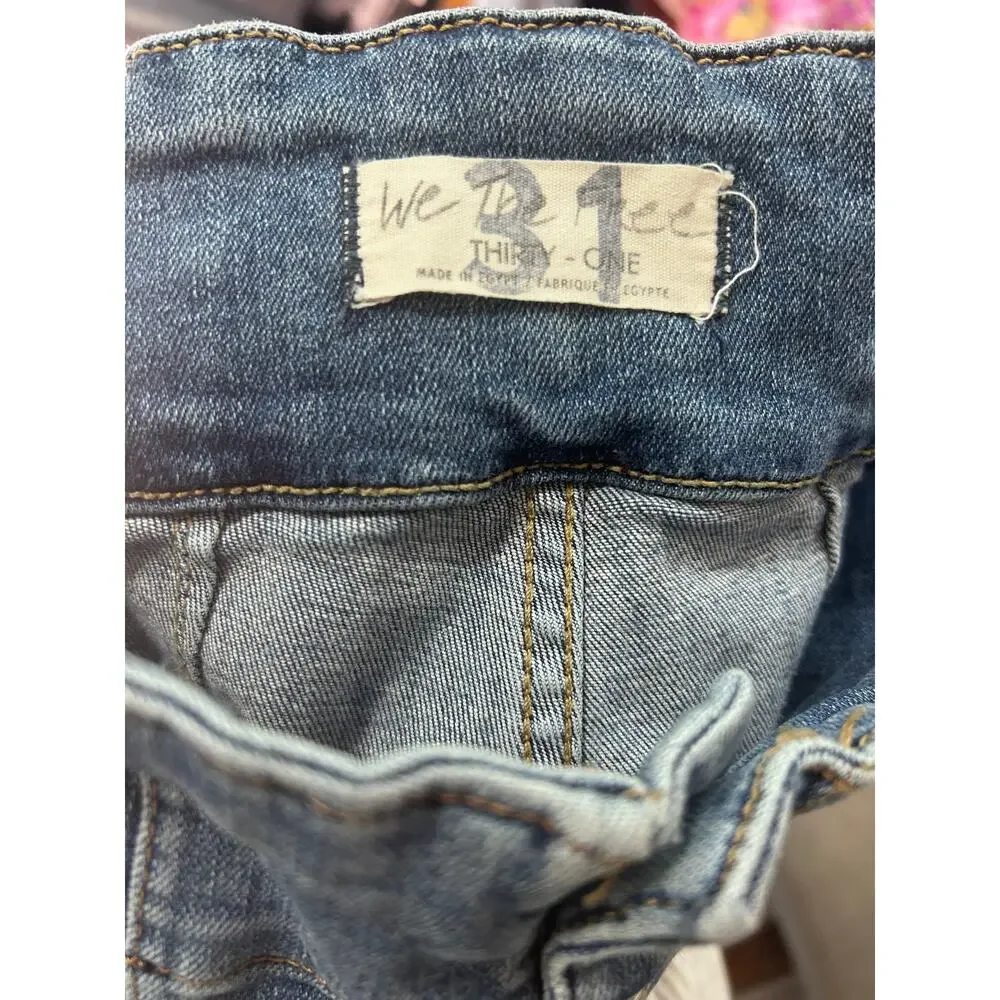 We the Free People Jayde Flare Jeans size 31 Boho Hippie Denim High Rise Stretch